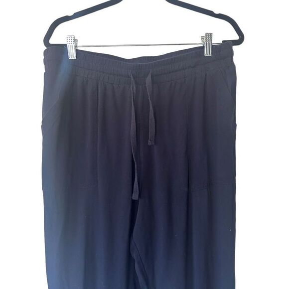 Splendid Drawstring Elastic Waist High-Rise Pull-On Jogger Pants Black Size XL - Picture 2 of 13